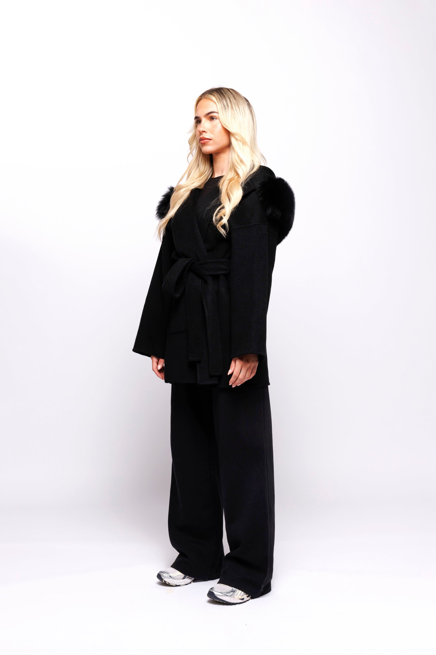 Blazer Aveludado com laço - Preto