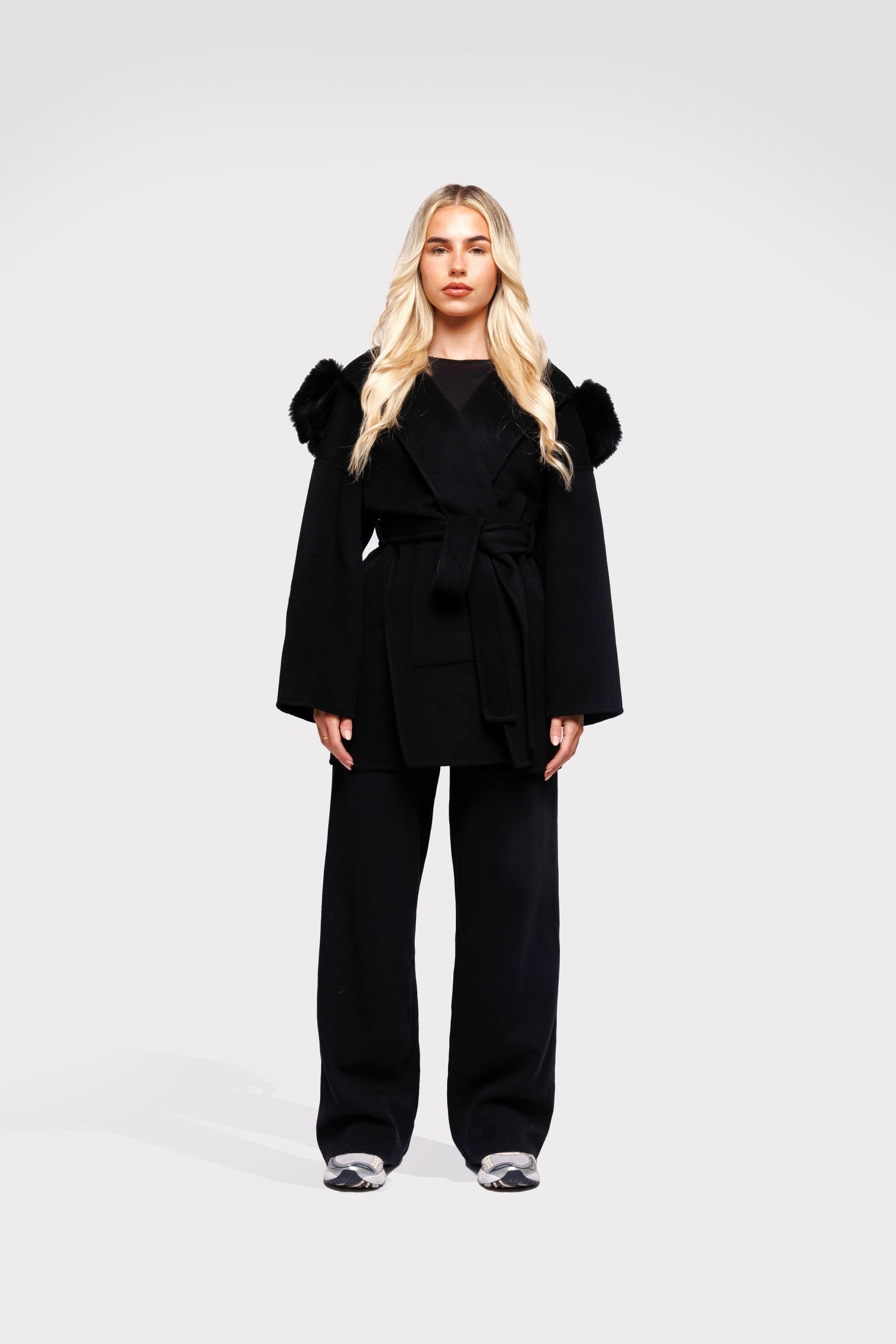Blazer Aveludado com laço - Preto