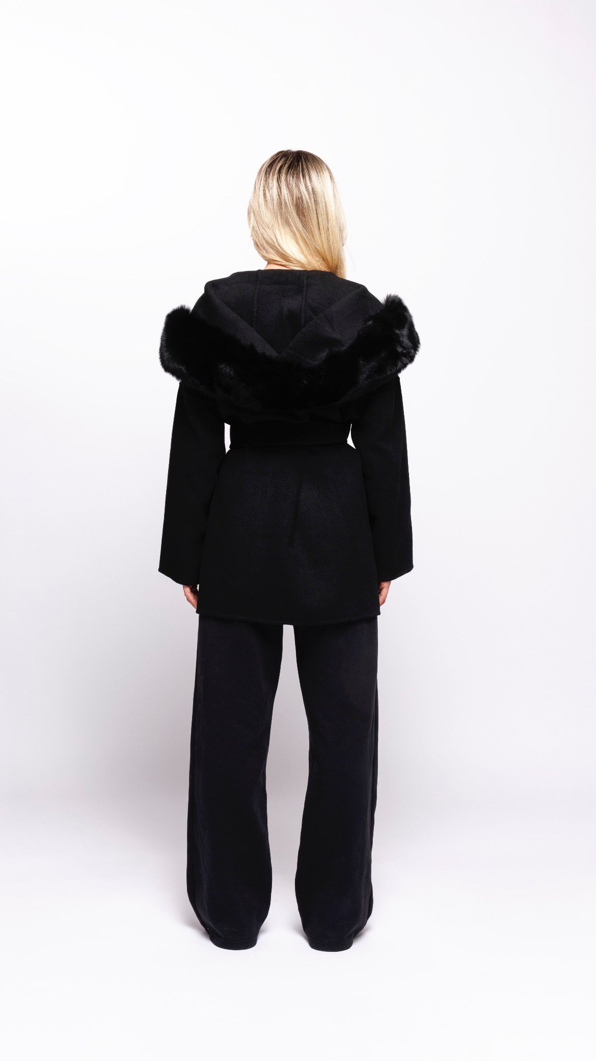 Blazer Aveludado com laço - Preto
