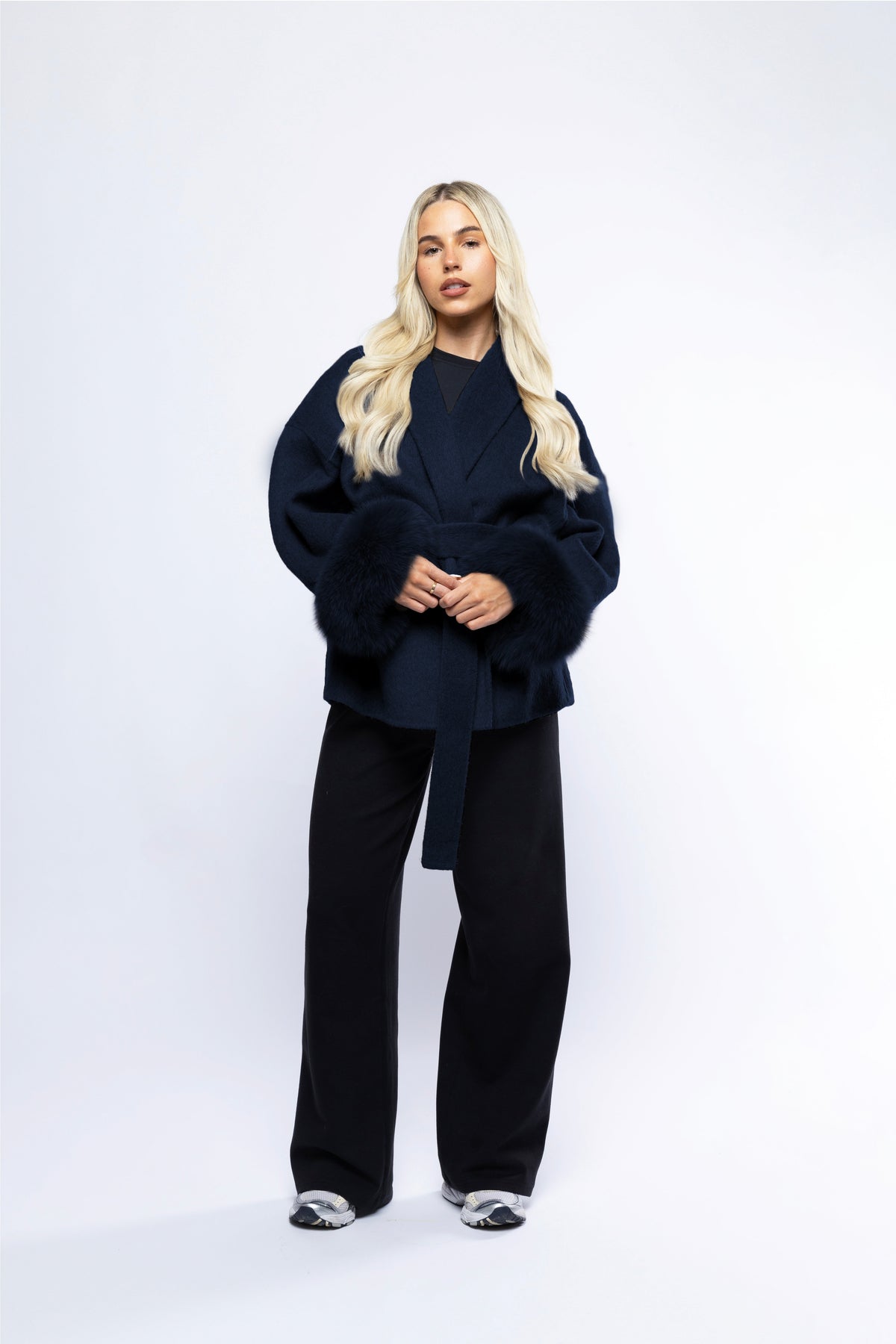 Blazer Aveludado com laço - Azul