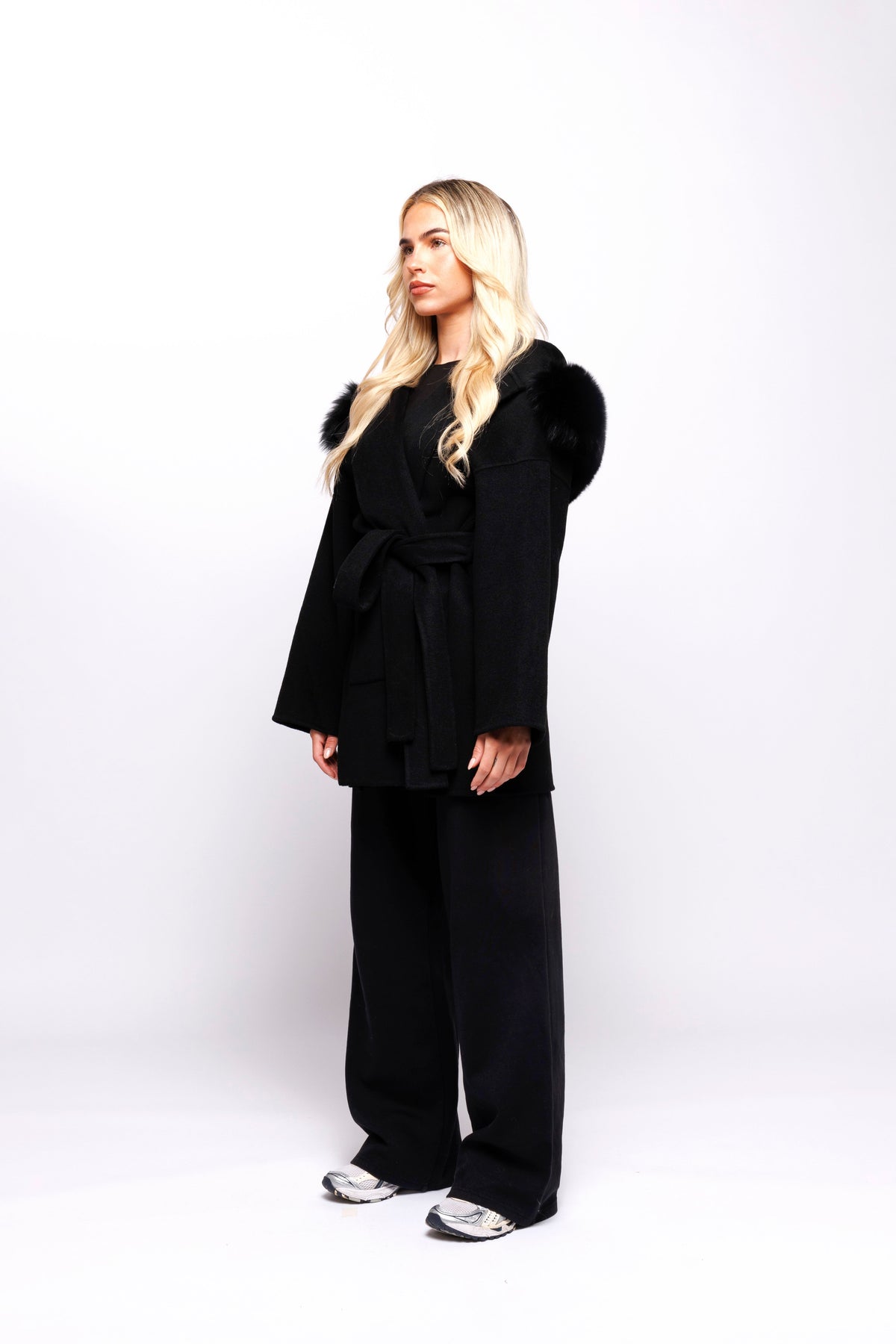 Blazer Aveludado com laço - Preto